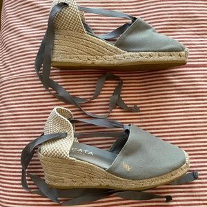 Viscata tie-up espadrilles- slate grey